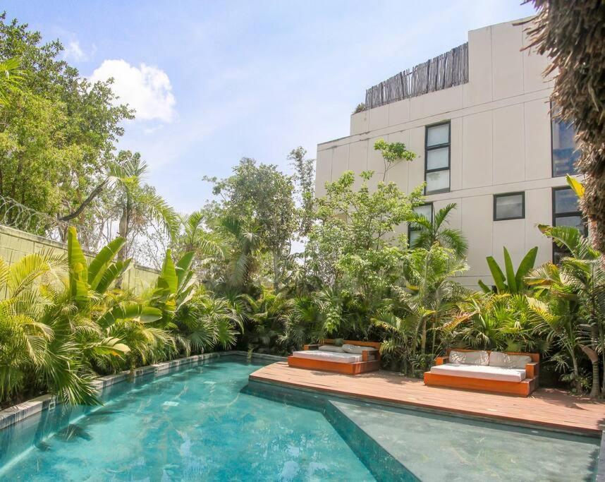 Dhalia - Private Roof With Pool & Beach Club Access 图卢姆 外观 照片